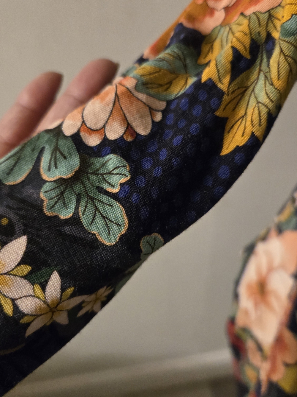 Johnny Was Navy Floral Collared Tunic - Picture 11 of 16